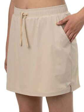 Cloudveil Light Beige Drawstring Casual Skort with Pockets Size Medium